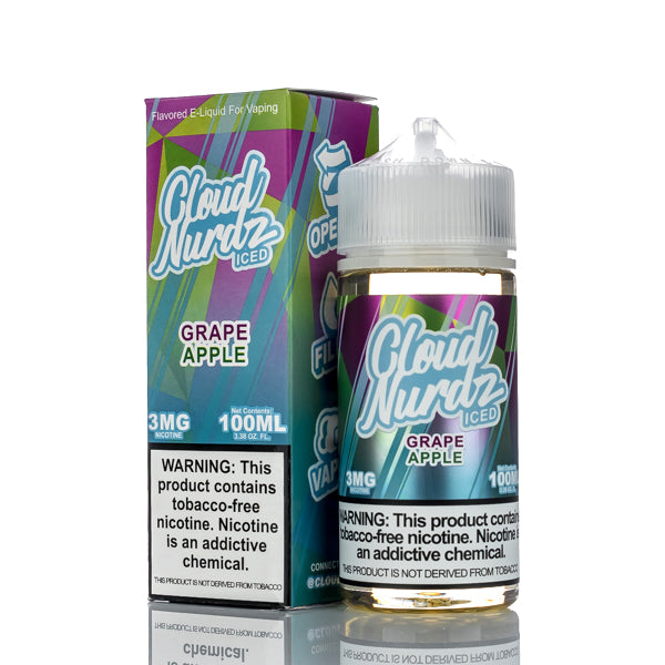 Cloud Nurdz E-Liquid Grape Apple Iced 100ml (6mg) Best Sales Price - eJuice