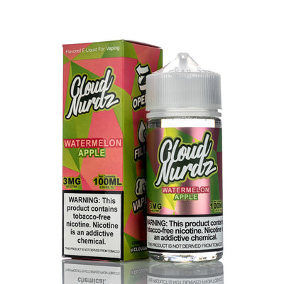 Cloud Nurdz E-Liquid Watermelon Apple 100ml (6mg) Best Sales Price - eJuice