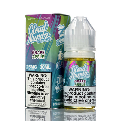 Cloud Nurdz Salts E-Liquid Grape Apple Iced 30ml (25mg) Best Sales Price - eJuice