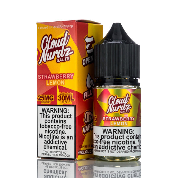 Cloud Nurdz Salts E-Liquid Strawberry Lemon 30ml (25mg) Best Sales Price - eJuice