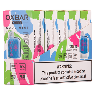 Cool Mint Oxbar G8000 Best Sales Price - Disposables