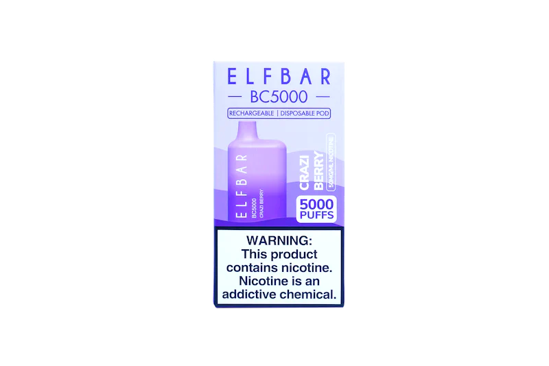 Crazi Berry Elf Bar EB BC5000 Disposable Vape Limited Edition Flavor Best Sales Price - Disposables