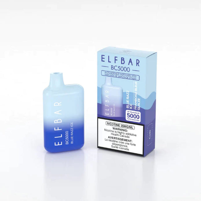 ELF BAR BC5000 5000 Puffs Disposable Vape - 13ML Blue Razz Ice Best Sales Price - Disposables