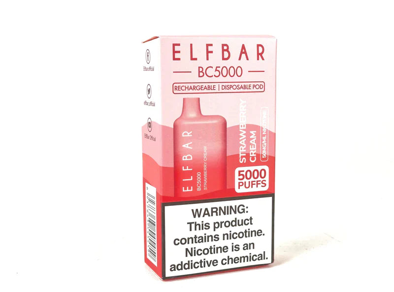 ELF BAR BC5000 5000 Puffs Disposable Vape 13ML Strawberry Mango Best Sales Price - Disposables