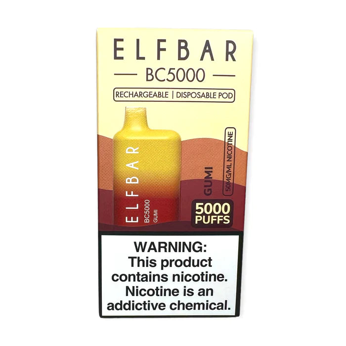 ELF BAR BC5000 5000 Puffs Disposable Vape - 13ML GUMI Best Sales Price - Disposables