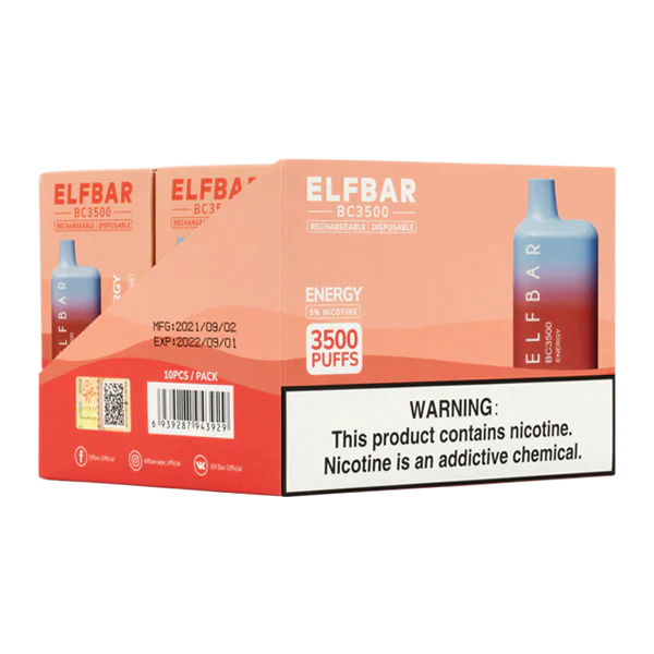 Elf Bar BC3500 Disposable Kit 3500 Puffs 650mAh 650mAh Energy Best Sales Price - Disposables