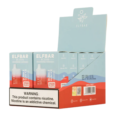 Elf Bar BC3500 Disposable Kit 3500 Puffs 650mAh Bubble Gum Ice Best Sales Price - Disposables