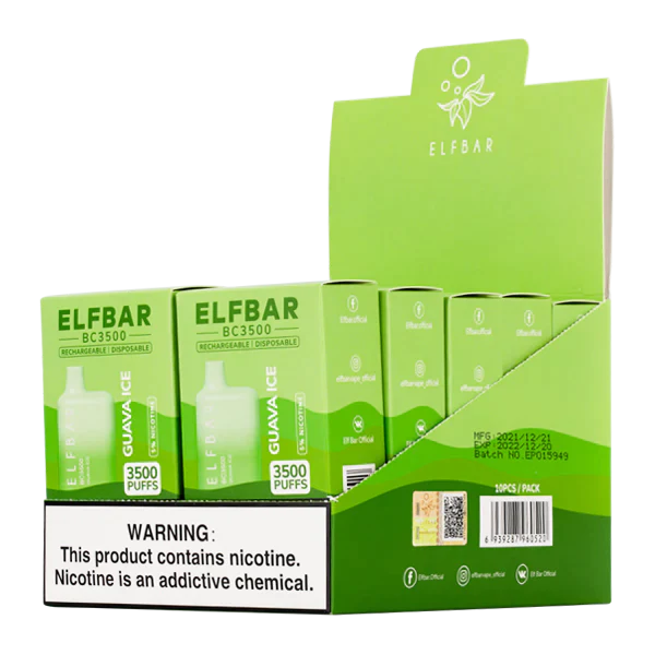 Elf Bar BC3500 Disposable Kit 3500 Puffs 650mAh Guava Ice Best Sales Price - Disposables