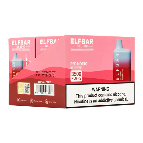 Elf Bar BC3500 Disposable Kit 3500 Puffs 650mAh Red Mojito Best Sales Price - Disposables