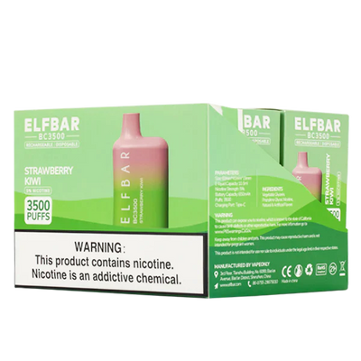 Elf Bar BC3500 Disposable Kit 3500 Puffs 650mAh Strawberry Kiwi Best Sales Price - Disposables