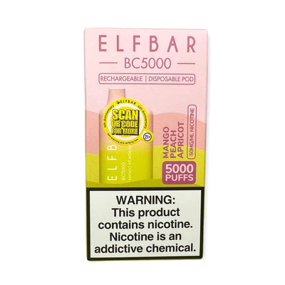 ELF BAR BC5000 5000 Puffs Disposable Vape 13ML Mango Peach Apricot Best Sales Price - Disposables