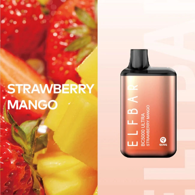 Elf Bar Ultra 50MG Strawberry Mango Best Sales Price - Disposables