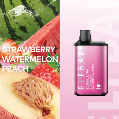 Elf Bar Ultra 50MG Strawberry Watermelon Peach Best Sales Price - Disposables