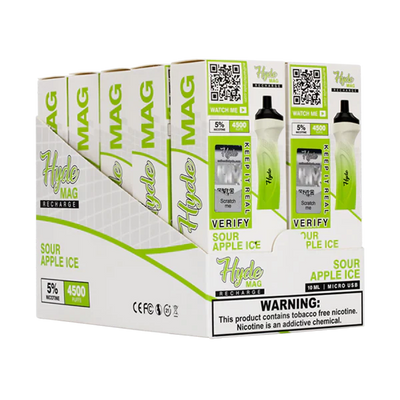 Hyde Mag Sour Apple Ice Recharge 4500 Puff Best Sales Price - Disposables