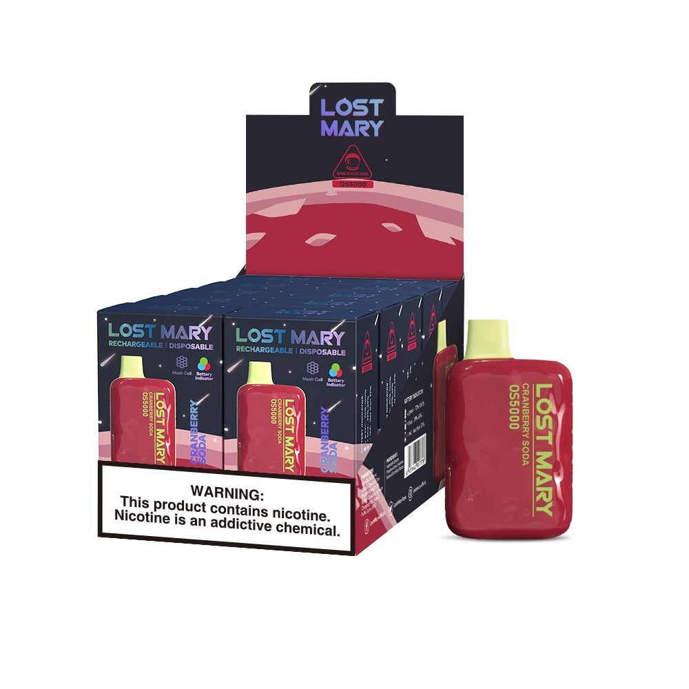 LOST MARY OS5000 CRANBERRY SODA Limited Edition Flavors Best Sales Price - Disposables