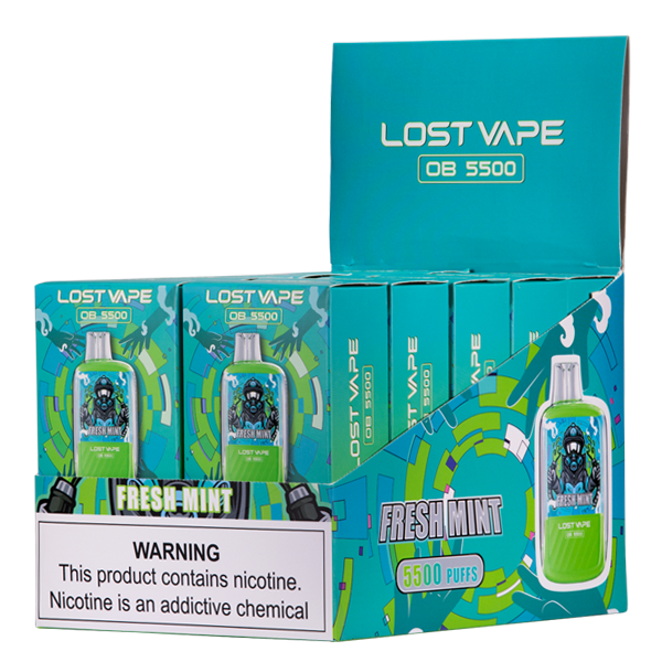 Fresh Mint Lost Vape OB5500 Best Sales Price - Disposables