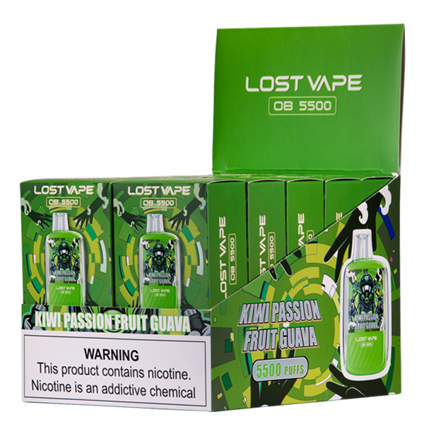 Kiwi Passion Fruit Guava Lost Vape OB5500 Best Sales Price - Disposables