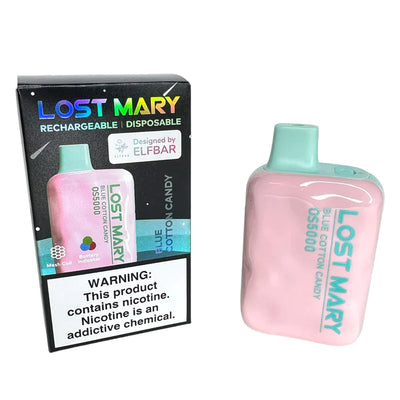 Lost Mary OS5000 Blue Cotton Candy Limited Edition Flavors Best Sales Price - Disposables
