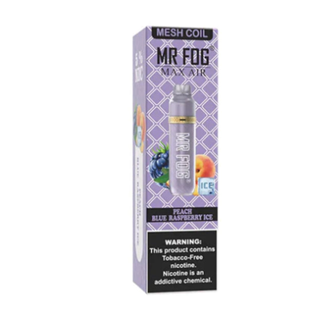 Mr Fog Max Air Peach Blue Raspberry Ice Disposable Kit 3000 puffs 8ml Best Sales Price - Disposables