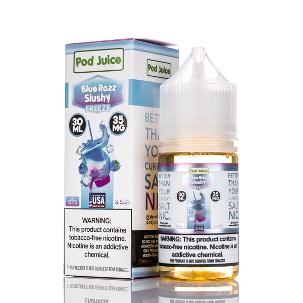 Pod Juice Salt Blue Razz Slushy Freeze 30ml Best Sales Price - Salt Nic Vape Juice