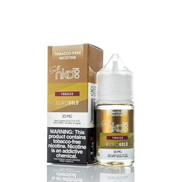 NKD 100 TFN Salt E-Liquid - Euro Gold - 30ml Best Sales Price - Salt Nic Vape Juice