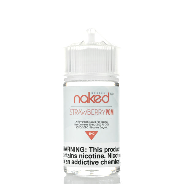 Naked 100 - Strawberry Pom Naked Menthol Vape Juice - 60ml Best Sales Price - eJuice