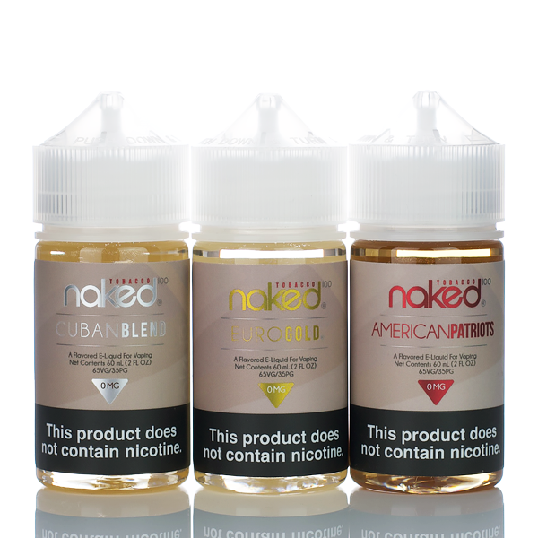 Naked 100 Tobacco - No Nicotine Vape Juice - 60ml Best Sales Price - eJuice