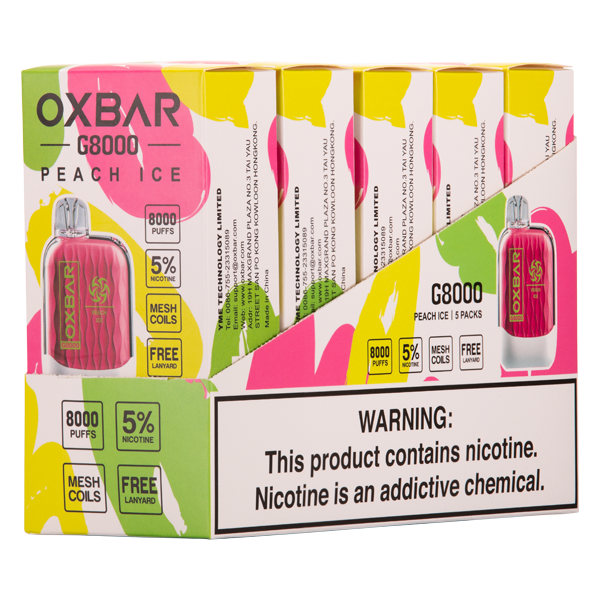 Peach Ice Oxbar G8000 Best Sales Price - Disposables