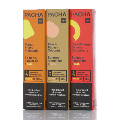 Pachamama Syn No Nicotine Vape Juice 60ml (Fuji Apple Strawberry Nectarin) Best Sales Price - eJuice