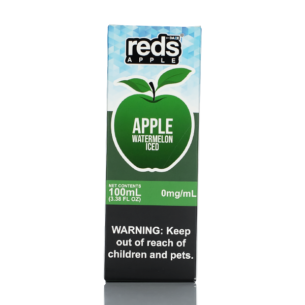 7 Daze Reds Apple ICED - No Nicotine Vape Juice - 100ml Best Sales Price - eJuice