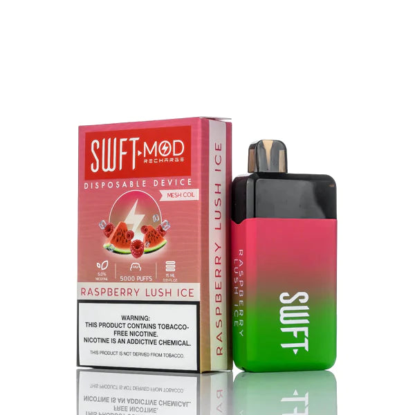 SWFT Mod 5000 Puffs Rechargeable Disposable Vape Raspberry Lush Ice Best Sales Price - Disposables