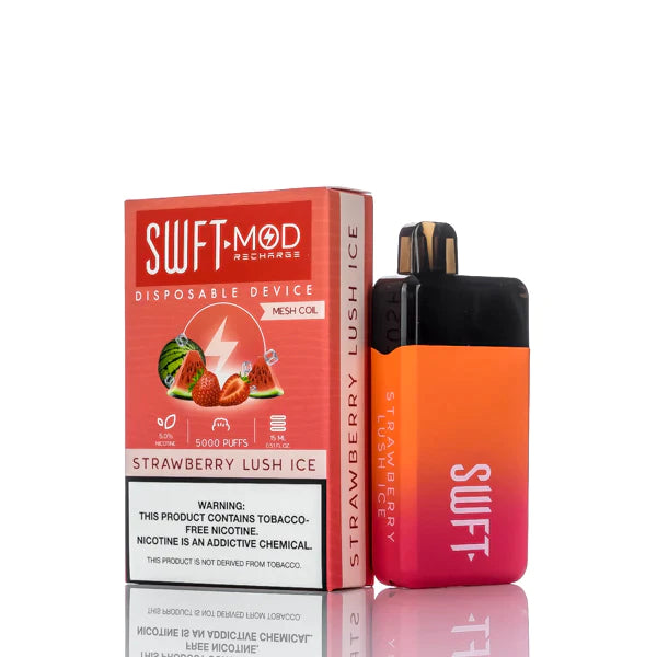 SWFT Mod 5000 Puffs Rechargeable Disposable Vape Strawberry Lush Ice Best Sales Price - Disposables