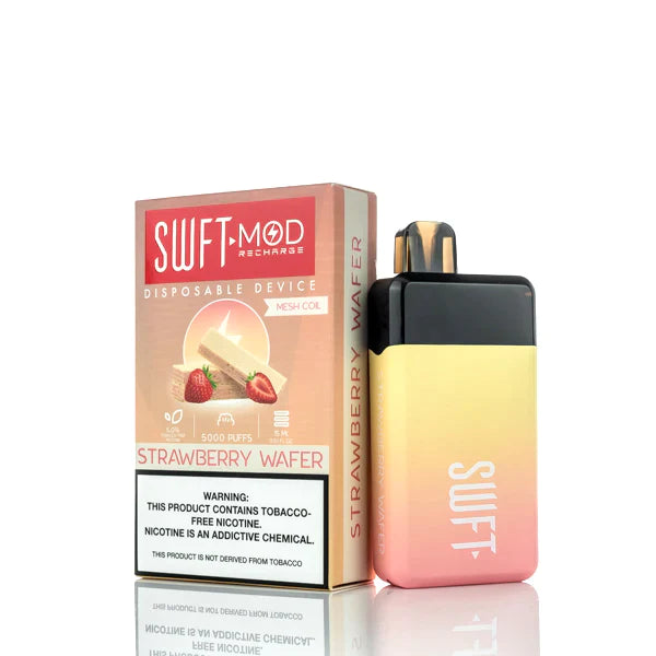 SWFT Mod 5000 Puffs Rechargeable Disposable Vape Strawberry Wafer Best Sales Price - Disposables