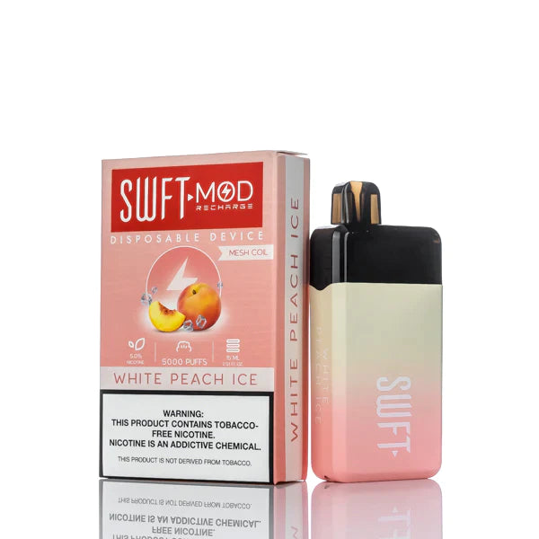 SWFT Mod 5000 Puffs Rechargeable Disposable Vape White Peach Ice Best Sales Price - Disposables
