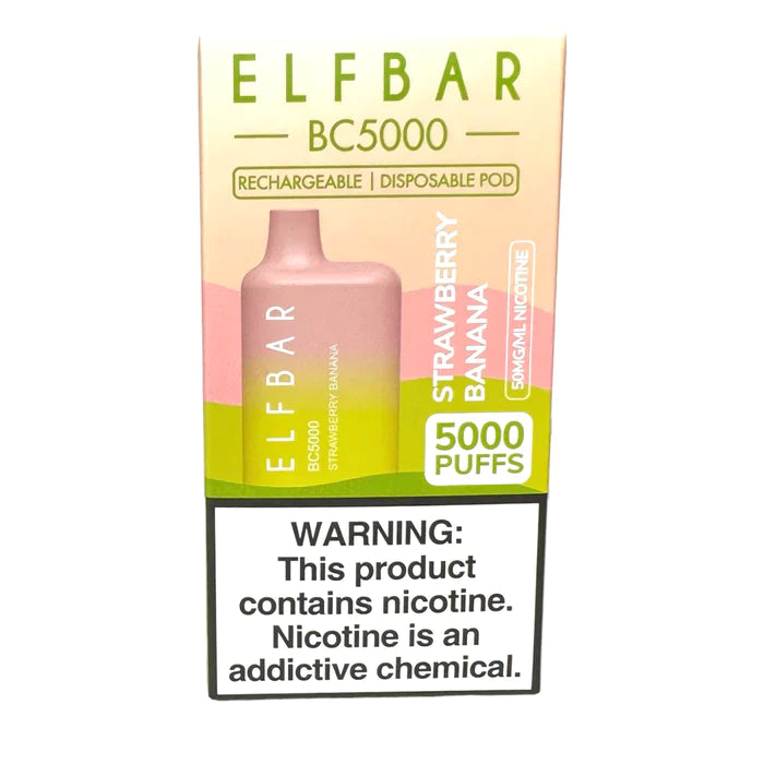 Strawberry Banana ELF BAR BC5000 Disposable Vape Best Sales Price - Disposables