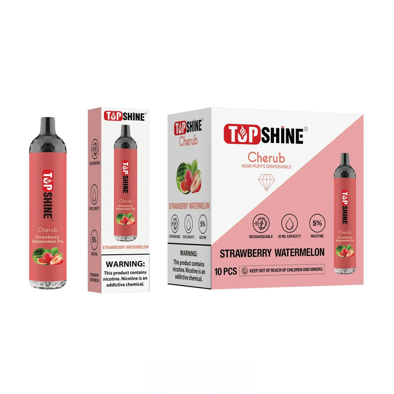 Strawberry Watermelon Top Shine Cherub Disposable Vape 4500 Puffs Best Sales Price - Disposables