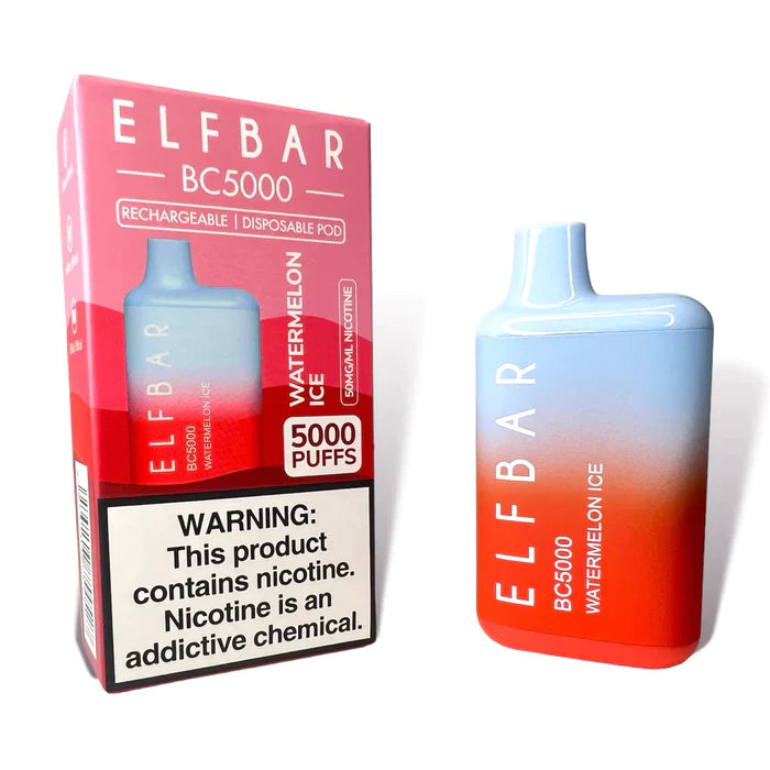 ELF BAR BC5000 5000 Puffs Disposable Vape 13ML WATERMELON ICE Best Sales Price - Disposables