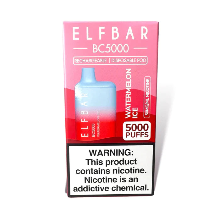 ELF BAR BC5000 5000 Puffs Disposable Vape 13ML WATERMELON ICE Best Sales Price - Disposables