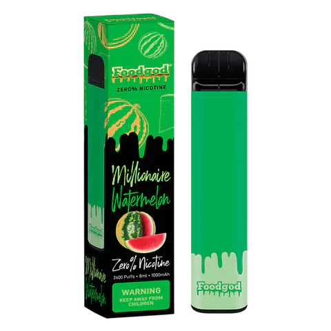 Foodgod Zero Nicotine Disposable 2400 Puffs 0% Nicotine Free - Millionaire Watermelon Best Sales Price - Disposables