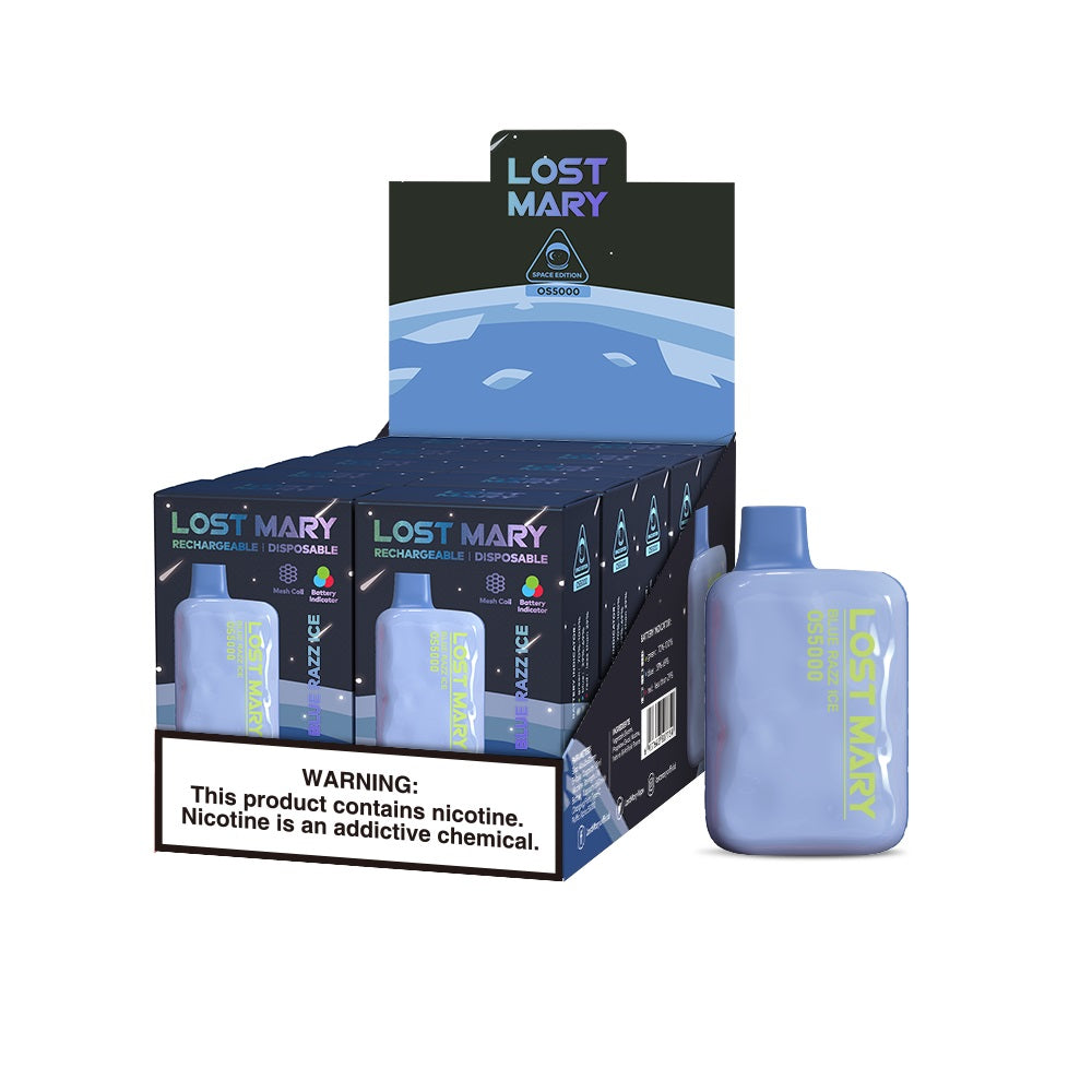 Lost Mary OS5000 Blue Razz Ice Best Sales Price - Disposables
