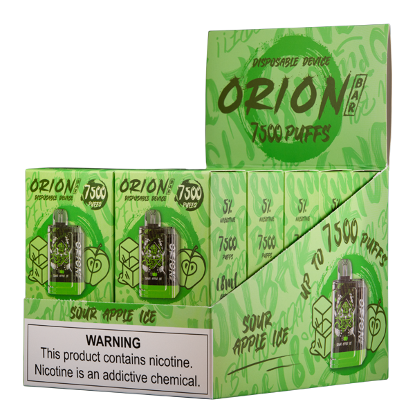 Sour Apple Ice Orion Bar 7500 Best Sales Price - Disposables