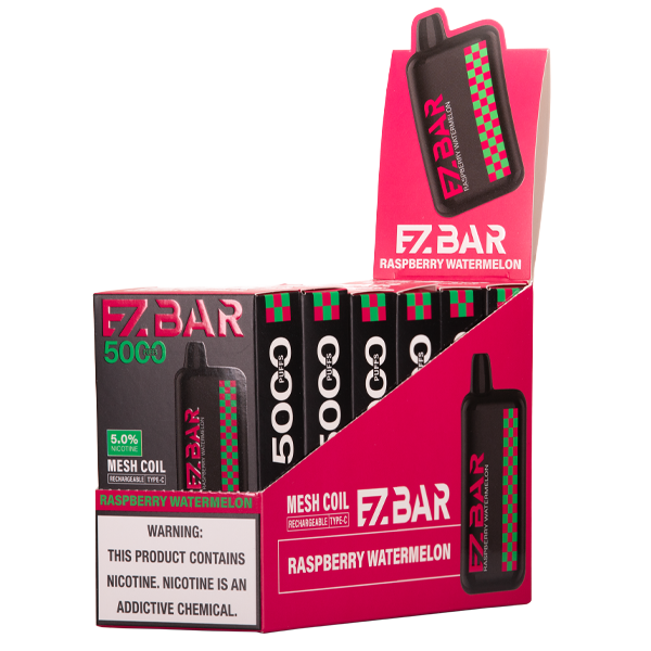 Raspberry Watermelon EZBAR 5000 Best Sales Price - Disposables