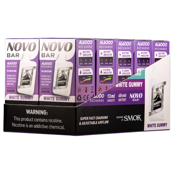 White Gummy Novo Bar AL6000 Best Sales Price - Disposables